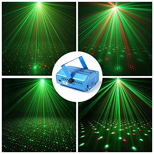 Ignitate Dot Design Mini Laser Projector Stage Lighting, Sound Activated DJ Lights - Perfect for