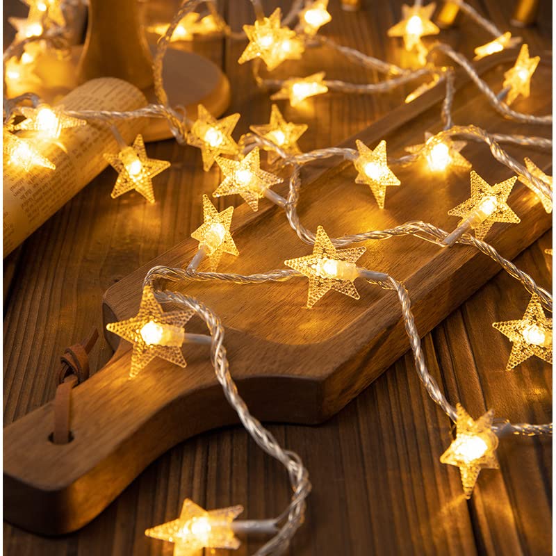 fizzytech 25 Led 4 Meter Star String Lights,Plug In Fairy String Lights Waterproof,Extendable For In