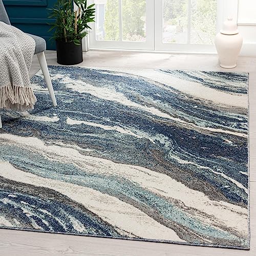 ishro home Premium Italian Carpets for Living Room/Bedroom/Home, Waterproof and Anti-Skid (Marble