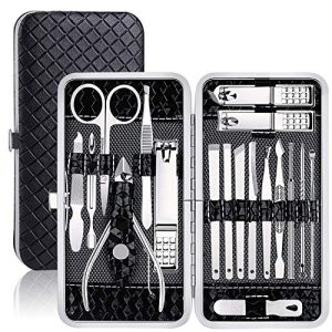 URBANMAC Manicure Set Nail Clippers Pedicure Kit -18 Pieces Stainless Steel Manicure Kit,