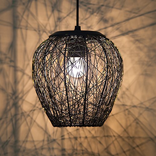 Homesake Hanging Light, Home Decor Items Wire Mesh, Ceiling Light (Black) Pack of 1