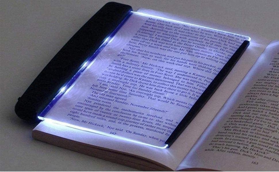 GLIVE (LABEL) Abs Plastic Portable Led Book Light Wedge Bed Time Reading Lamp Night Vision Panel