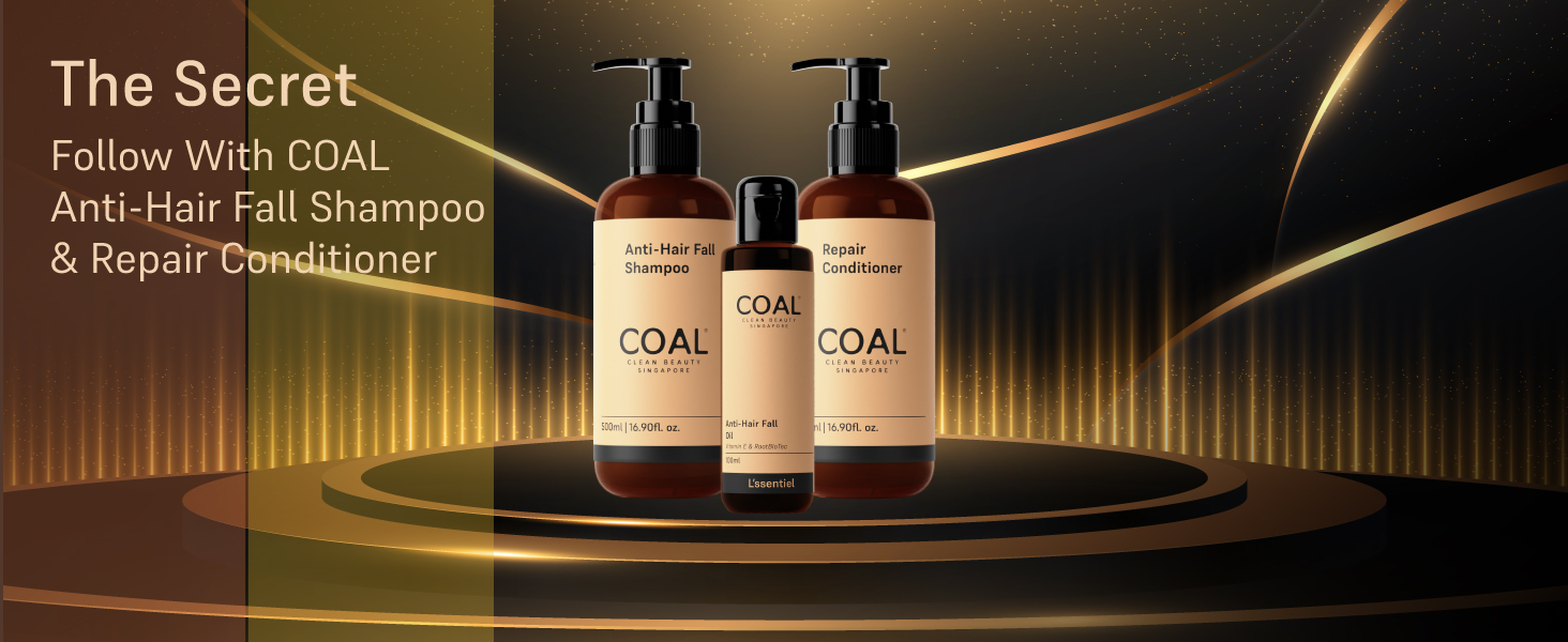 coal clean beauty, anti hair fall oil,  oil for hair fall, hair oil, vitamin e oil for hair