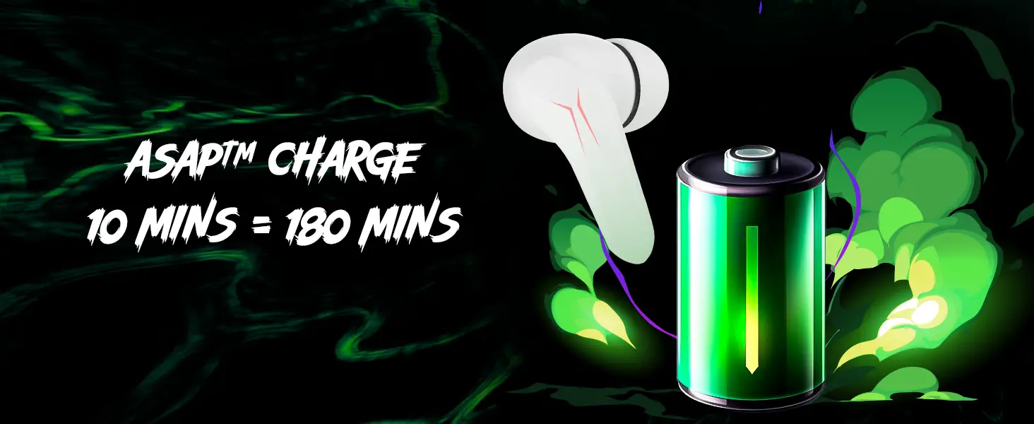 ASAP Charge, quick charge, gaming TWS earbuds, earbuds