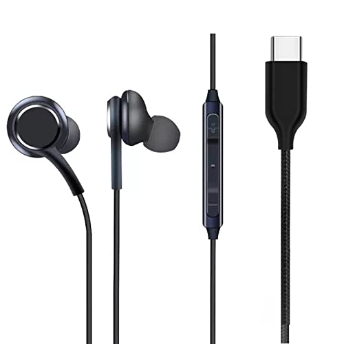 C-TYPE In-Ear Headphones Earphones for vivo V20 2021 Metallic C Type Earphones with Mic and Volume C