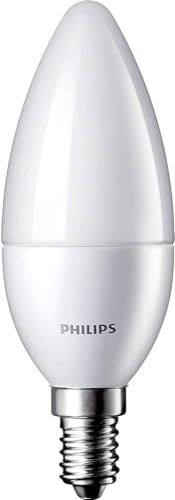PHILIPS LED 2.7W Candle Bulb | Cool Day White (6500K), E14 Base | for Chandeliers & Decorative