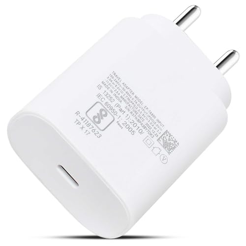 25W Type C Super Fast Charger Adapter Compatible with Samsung M34 5G, A34,F34, M14, A14, F14,