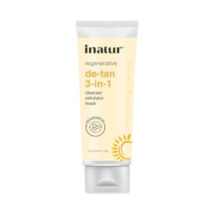 inatur De-Tan 3-in-1 Cream |Cleanser, Exfoliator, Mask | Tan Removal |Brightening & Dead Cell