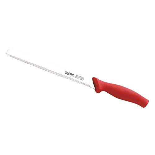 GLARE Grand GA-710 - Stainless Steel Bread Knife - 320 MM(Colour Red)