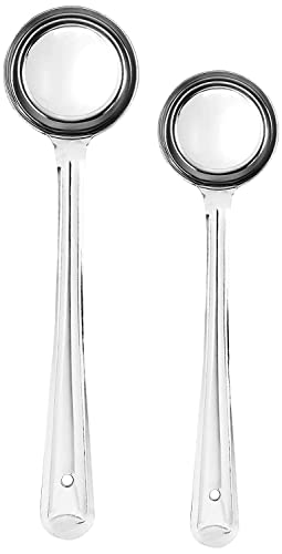Kodenipr Club Stainless Steel Cooking and Serving Spoon Set for Kitchen (Two Ladles)