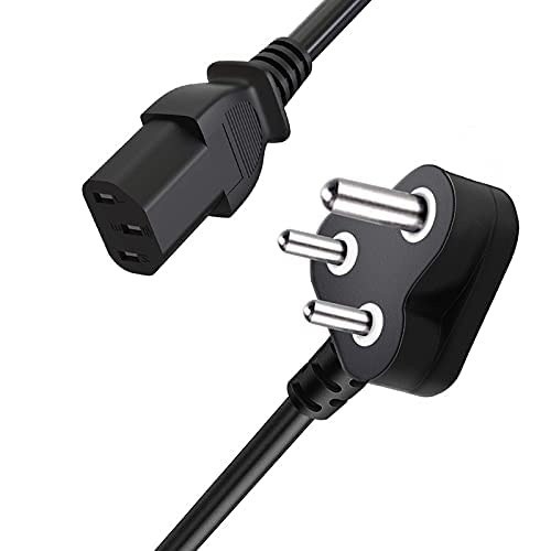BUYFLUX 3 Pin Computer Power Cable Cord for Desktops PC and Printers/Monitor Power Cable (1.5 M-