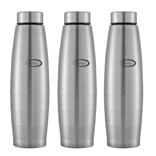 VA! CHAMP Water Bottle Stainless Steel (1000ml) - Ideal for School, Kitchen, Office, and Gym -Ultra