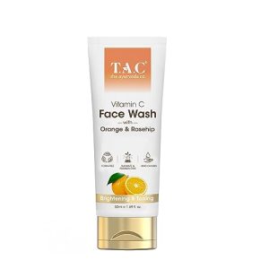 TAC - The Ayurveda Co. Vitamin C Face Wash with Orange & Rosehip for Brightening & Toning Skin -
