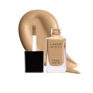LAKMÉ Absolute Luminous Skin Tint Liquid Full- Coverage Foundation For All Skin Types, Warm Beige,