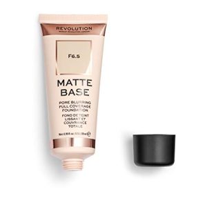 Makeup Revolution Matte Base Foundation F6.5 Soft Matte Powder Finish Foundation for a Naturally
