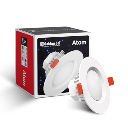 Goldmedal Atom 5W LED Downlight for Bedroom, Living Room, Dining Room, Kitchen, Bathroom, Home,