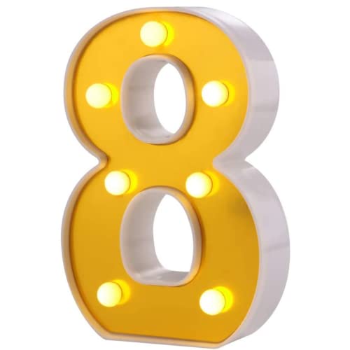 MANSAA M49 Series | Numeric 8 | Table Lamps | Battery Operated | Home Decoration | Name Light