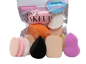 GK SHOPPING Sponge Makeup 6 In 1 Beauty Blender Puff (Color May Vary)- Set of 6 pack of 1 pcs 6