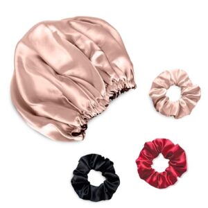 Silvr Bear Satin Sleep Bonnet for Women | Hair Sleep Bonnet| Great for Thick and Curly Hair