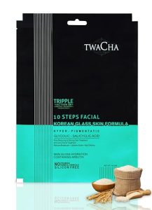 Twacha 10 Steps Facial Kit For KOREAN GLASS SKIN with Glycolic - Salicyclic Acid