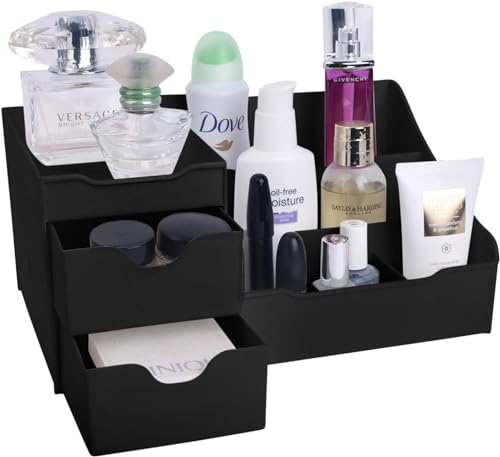 KESI Cosmetic Organizer Box Drawers Storage Plastic Stationary Box,Multi-Function Case Holder for