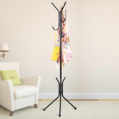 EITHEO Wrought Iron Coat Rack Hanger Creative Fashion Bedroom for Hanging Clothes Shelves, Wrought
