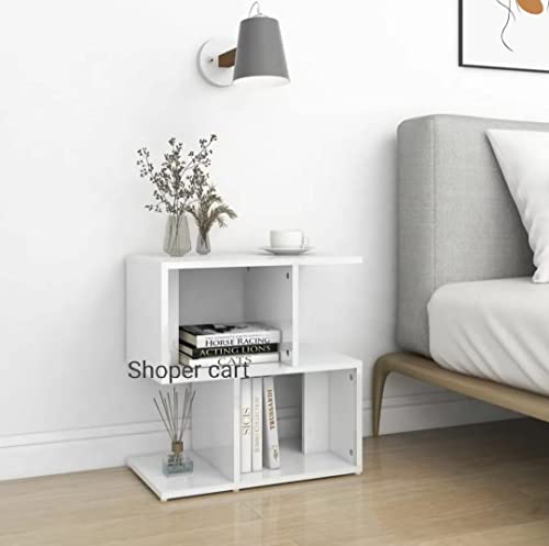 OXMIC Solid Wood Bedside Table for Bedroom | Nightstand Lamp Table with Drawer & Shelf Storage
