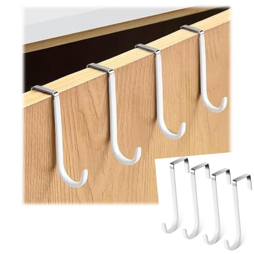4 Pack Door Hangers for Clothes, Cloth Hanger for Door, Door Hook Hanger, Bedroom Accessories for