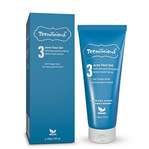 Teenilicious Acne Face Gel BP With Witch Hazel Extract & Tea Tree Oil | Anti-Acne Spot Gel For Men &
