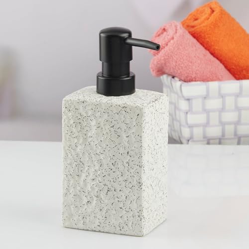 Kookee Ceramic Soap Dispenser for Bathroom handwash, refillable Pump Bottle for Kitchen Hand wash