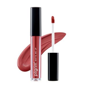 Pilgrim Liquid Matte Lipstick - Saucy Coral | Lipstick for Women with Hyaluronic Acid & Spanish