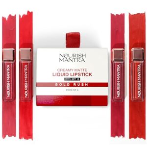 Nourish Mantra’s Bold Rush Creamy Matte Liquid Lipstick with SPF/Mini Lipstick/Water Proof/Smudge