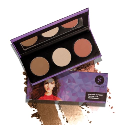SUGAR Cosmetics Contour De Force Face Palette for Makeup | Includes Matte Bronzer, Highlighter &
