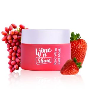 WildGlow Red Wine Gel Mask | Face Mask for Glowing Skin | Promotes Plump & Youthful Skin With Real