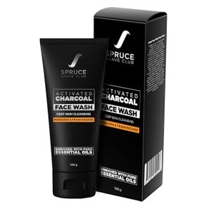 Spruce Shave Club Charcoal Face Wash For Men (100g) with Organic Honey For Pimple, Acne & Oil
