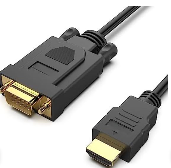 GR Deals HDMI to VGA 1.8M Cable, Uni-Directional HDMI (Source) to VGA (Display) Cable (Male to Male)