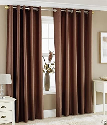 Decoholic Faux Texture Solid Insulated Grommet Light-Filtering Curtains/Drapes for Bedroom/Living