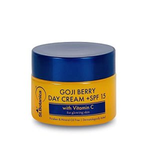 St.Botanica Goji Berry Vitamin C Day Cream with SPF15, 50gm with Dragonfruit for Glowing, Even-toned