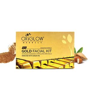 OxyGlow Hebals Facial Kit Gold |Increase Radiance & Stimulate Skin Cell|Enriched wih Argan
