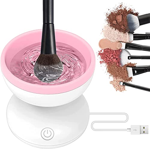 Azelf Electric Makeup Brush Cleaner Machine, USB Automatic Spinner Cosmetic Brush Cleaner,Portable