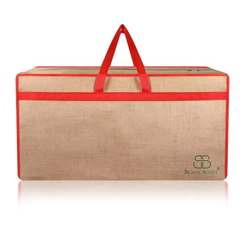 Jute Heavy Duty Extra Large Storage Bag, Moving Bag Tote, Blanket Clothes Organizer, Comforter,