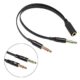 VEROX Gold Plated 2 Male to 1 Female 3.5mm Jack Headphone Earphone Audio Mic Y Splitter Cable for Pc