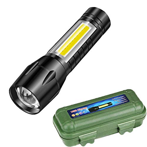 SKMEI Tactical Flashlight and Desk Lamp with Gift Box Focus Zoom Torch Light with 3 Modes Adjustable