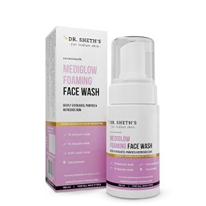Dr. Sheth's Mediglow AHA-BHA Foaming Face Wash For Glowing Skin | Deeply Cleanses, Exfoliates &