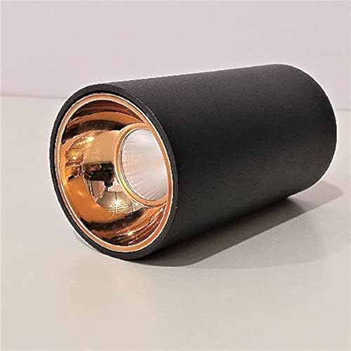 SWITCHX 7W Black Body Golden Reflector Antiglare Surface Cylindrical Downlight Cob Spotlight for