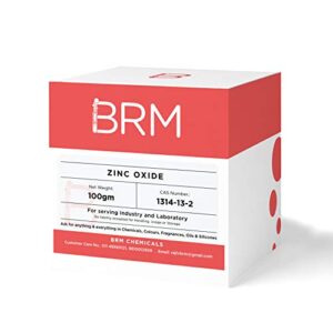 BRM Chemicals - Zinc Oxide Powder - 200 Grams For Face Pack, Soap Making, Shampoo Making, DIY