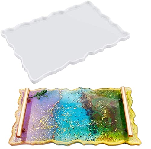 URBAN BOX Silicone Resin Tray Mold,Large Irregular Tray Mold Epoxy Resin Mold Easy Demold Silicon