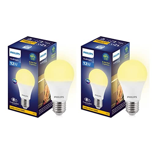 PHILIPS 12-watt LED Bulb |AceBright High Wattage LED Bulb|Base: E27 Light Bulb for Home | Warm