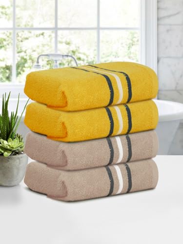Cortina 100% Cotton 480 GSM | Hand Towel Set of 4 | 40 x 60 cm | Travel, Gym, Spa, Salon Towel |