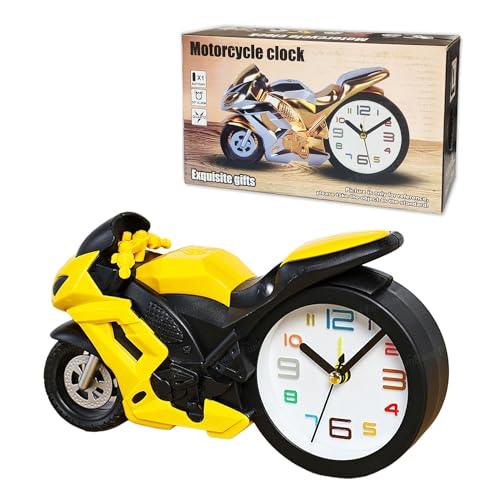FunBlast Alarm Clock for Heavy Sleepers – Motorcycle Clock, Stylish Analog Table/Desk Alarm Clock